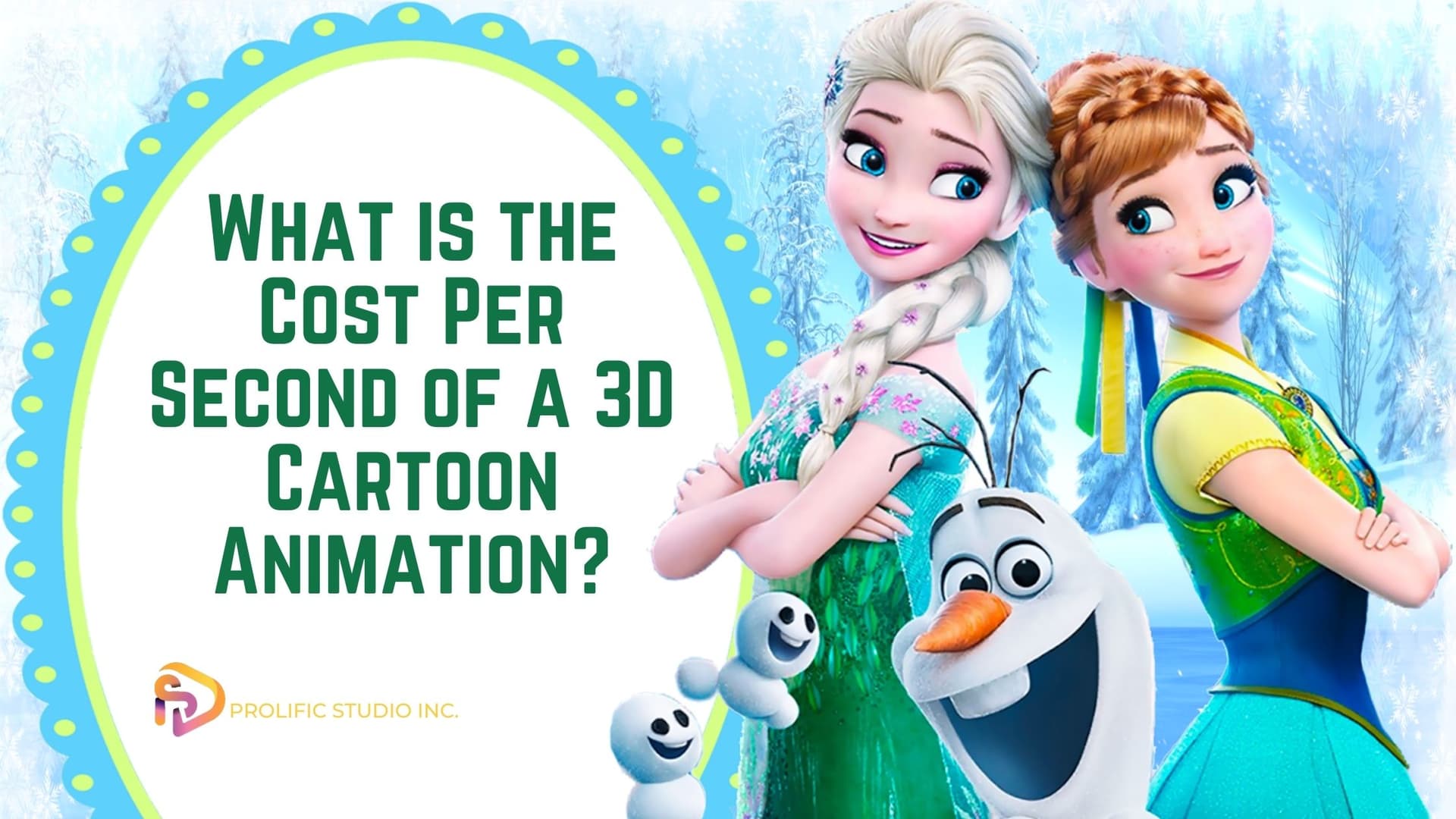 What is the Cost Per Second of a 3D Cartoon Animation?